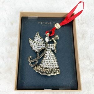 Lenox Silver Bejeweled Cross Christmas Ornament In Box Holiday Christian